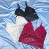 Conjunto de sujetador de encaje cruzado para mujer, sujetador push-up de V profunda, sujetador con espalda bonita, top sin tirantes transpirable sin aros