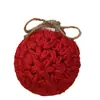 Nuevo adorno de bola de Navidad europea y americana de Amazon transfronterizo, adornos para fiesta navideña, colgante de decoración para árbol de Navidad tejido a mano
