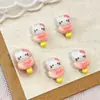 Acessórios de Arte para Unhas Gato de Espinheiro-Alvar Caramelizado Desenho Animado Morango Fofo 3D Brincos de Resina Strass Grampo de Cabelo Acessórios DIY