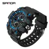 Sanda Doble Pantalla Reloj de Moda para Estudiante Deporte al Aire Libre Multifuncional Electrónico para Hombre y Mujer Resistente al Agua Luminoso