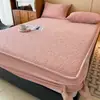 2026 Novo Lençol de Cama de Leite para Todas as Estações Capa de Cama Protetor de Colchão Acolchoado Espesso Cobertura Completa Impermeável à Prova de Urina