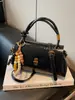 Bolso Vintage para Mujer de Cuero Encerado al Aceite con un Toque de Alta Gama, Bolso de Viaje de Lujo Ligero, Bolso de Mano Estilo Melard Nicho Coreano, Bolso Tote Pequeño
