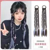 Peruca de Trança Boxeadora para Mulheres com Cabelo Longo, Rabo de Cavalo Alto, Trança Suja Doce e Descolada, Trança Colorida de Peruca, Peruca Popular de Trança Twist