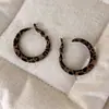Pendientes vintage con diseño geométrico de leopardo y flocado para mujer, ligeros, lujosos y de alta gama, joyería elegante, accesorios para pendientes.