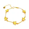 Pulsera de Estrella de Cinco Puntas Simple Transfronteriza Europea y Americana para Mujer Ins Exportación Venta Caliente Versátil Pulsera de Estrella Fábrica Venta al por Mayor
