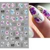Nuevas pegatinas para uñas transfronterizas con diseño de flores de primavera, mariposas y conejos.