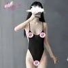Maiô de Peça Única Sem Tirar do Fabricante Pinxian, Conjunto de Lingerie Sexy, Roupa de Banho de Seda Gelada, Roupa Quente Transparente Sem Tirar