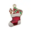 140 Tipos de Aleación de Esmalte de Dibujos Animados Papá Noel, Renos, Árbol, Copo de Nieve DIY Aretes, Pulseras, Colgantes y Accesorios de Joyería