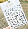 Nuevas calcomanías para uñas de panda gigante color láser dorado calcomanías para niños calcomanías para uñas de panda gigante ML153-167