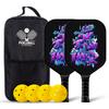 Juego de paletas de pickleball personalizadas de fábrica de Guangzhou, juego de raquetas de pickleball de fibra de carbono, venta al por mayor transfronteriza, raqueta de pickleball
