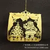 Marco de fotos 3D Adornos colgantes de Navidad Regalos de artesanía metálica Versión mini de dibujos animados Árbol de Navidad Papá Noel