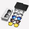 Gafas de Sol Polarizadas con Clip Magnético, Clip para Gafas Retro para Miopía, Doble Uso para Conducir, Polarizadas Anti-UV