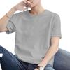 Venta al por mayor de fabricantes Verano Hombres Manga Corta Color Sólido Cómodos Versátiles Tops en Negro y Blanco Camisetas Sencillas de Cuello Redondo