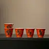 Taza de Degustación de Té Caligrafía Hogar Kung Fu Taza para Oler Fragancia Tazas de Té Taza Personal de Maestro Individual Hecha a Mano Texto Festivo