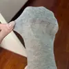 Calcetines de verano finos para mujer Zhuji, color gris, hasta la mitad de la pantorrilla, de malla transpirable, con bordes de encaje y volantes, estilo japonés, calcetines simples apilables