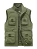 Chal para Primavera y Otoño 2025 Nuevo Estilo Multibolsillo Exterior Casual Versátil Talla Grande para Hombre Cuello Alto Logo Ropa de Trabajo Ropa Interior