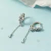Pendientes de borla con forma de gota de agua de diamante brillantes estilo coreano para mujer, nueva moda trendy, simples y versátiles, pendientes de estilo minimalista cool