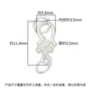 Plata de Ley S925 Maciza Plata Lisa Cierre de Flor S Cierre de Extremo de Plata Pulsera Collar DIY Hecho a Mano Cierre de Plata Pieza de Extremo Cierre de Plata