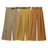 Calça de Terno Retro Elegante Estilo Old Money para Mulheres, Nova para o Outono Versátil com Caimento Solto de Cintura Alta Emagrecedora Larga