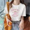 Camiseta de Manga Corta Versátil para Mujer Estilo Coreano y Japonés de Verano con Estampado Único de Dibujos Animados Lindos Diseño de Moda