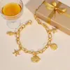 Pulsera Colgante Marino de Acero Inoxidable Nuevo Transfronterizo Europeo y Americano Moda Femenina Lujo Ligero Nicho Acero Inoxidable de Gama Alta
