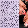 Calcomanías Autoadhesivas para Uñas con Estampado de Leopardo Pequeño para Otoño e Invierno, Calcomanías para Uñas DIY Marrón, Negro y Blanco Jy-0093