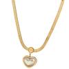 Collar de perlas retro para mujer, joyería de acero de titanio de lujo ligero de alta gama, cadena de clavícula elegante y cálida, famosa y madura.