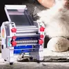 Prensa Elétrica de Massa de Aço Inoxidável Doméstica Multifuncional Pequena Máquina de Macarrão Comercial para Abrir Massa, Massas de Pastel e Massas de Wonton