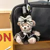 Chaveiro Lanyard Pingente Boneco de Pelúcia Urso Shirley Rose Duffy Fofo de Outono e Inverno Presente de Aniversário para Casal
