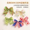 Decoraciones de Lazos Navideños Personalizados, Colgantes Decorativos para el Día de la Independencia y San Valentín, Adornos Navideños con Lazos