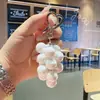 Chaveiro criativo de amor com contas de uva, acrílico, pingente de fruta anti-real, pingente de bolsa, chaveiro atacado