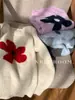 Suéter de Punto Grueso Redondo con Bloques de Color Florales Grandes Estilo Coreano para Mujer, Suéter de Punto Holgado Juvenil y Elegante, de Moda Principios de Primavera 2026