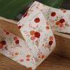 Cinta con estampado de rosas, hecha a mano, lazo para el cabello, accesorios para ropa, zapatos y sombreros, caja de regalo, cinta para embalaje de flores