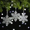 Adornos navideños Adornos para árbol de Navidad Copo de nieve transparente Cristal acrílico Colgante creativo Copo de nieve navideño