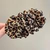 Presilha de Cabelo Banana Estilo Francês Retrô Estampa de Leopardo para Mulheres, Novo Estilo de Início de Outono, Adequada para Cabelo Fino, Presilha de Garra para Parte de Trás da Cabeça, Grampo Atmosférico para Meio Preso