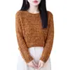 Suéter grueso de lana de estilo casual para mujer, adecuado para otoño e invierno, nuevo modelo 2026, holgado y corto, se puede usar como capa interior o exterior