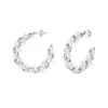 Pendientes de Aro de Cristal de Alta Gama para Mujer, Aros de Declaración de Moda para el Día a Día, Accesorios para Orejas con Diseño de Nicho, Nuevos Estilos en Oro y Plata
