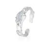 Anillo de Luna Irregular Estilo Coreano Estilo ins para Hombres y Mujeres Anillo Set Textura de Ola Anillo de Moda Distintivo Estilo Frío