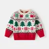 Fornecimento Direto da Fábrica Outono e Inverno Novas Roupas Infantis Atacado Meninos e Meninas Camisolas Quentes de Camada Dupla de Natal Camisolas Coloridas para Bebês