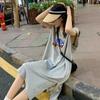 2026 Nuevo Chaleco de Estilo Coreano para Mujer Camiseta Falda Larga Estilo Harajuku Top de Estudiante Vestido Chaleco de Verano para Mujer