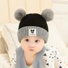Gorro de princesa para bebé niña, otoño e invierno, bonito estilo coreano, bufanda para bebé niño de 0 a 12 meses