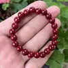 Pulsera de explosiones este año para mujer, oro púrpura, arena de cinnabar, anillo simple de 8 mm, pulsera de anillo liso, pulsera de cuentas de luz, fabricantes, pelo liso
