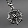 Pendente Rei Leão Retro Europeu e Americano Colar Masculino de Aço Titânio Personalidade Dominadora Moda Hip Hop Tendência Punk Pingente Leão