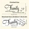 Zn3790D "Familia" Fuente en Inglés Autoadhesivas Pegatinas de Pared Dormitorio Sala de Estar Decoración de Pared de Fondo del Hogar Pegatinas