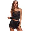 Roupas de Casa Novas Europeias e Americanas Mais Vendidas da Amazon, Conjunto de Pijama de Renda Moderno e Confortável, Grande Quantidade em Estoque