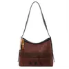 Bolso tote versátil, gran capacidad, bolso de hombro, casual, para el trabajo, estilo nuevo, gamuza, con diseño de letras, para mujer, 2026, para ir al trabajo