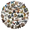 50 Pegatinas Realistas de Animales Transfronterizas, Pegatinas Decorativas Transparentes Impermeables Sin Repetir, Pegatinas Creativas de Iluminación para Niños