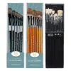 Conjunto de Pincéis de Arte com Pelo de Lobo, Pelo de Esquilo, Nylon e Pelo de Marta para Pintura com Tintas Acrílicas, Aquarela, Guache e Óleo