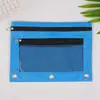 Bolsa para Documentos com Três Furos Bolsa para Lápis Tecido Oxford Ilhós Pasta B5 para Escritório Bolsa de Papelaria Bolsa Grande para Lápis Bolsa de Armazenamento