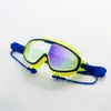 Nuevas gafas de natación para niños, armazón grande y genial, tapones para los oídos unidos, galvanizado colorido, antivaho, antiagua, anti-ultravioleta, fabricantes de gafas de natación